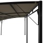 Toldo para-sol de jardim 6x3x2,55 m cinzento-acastanhado