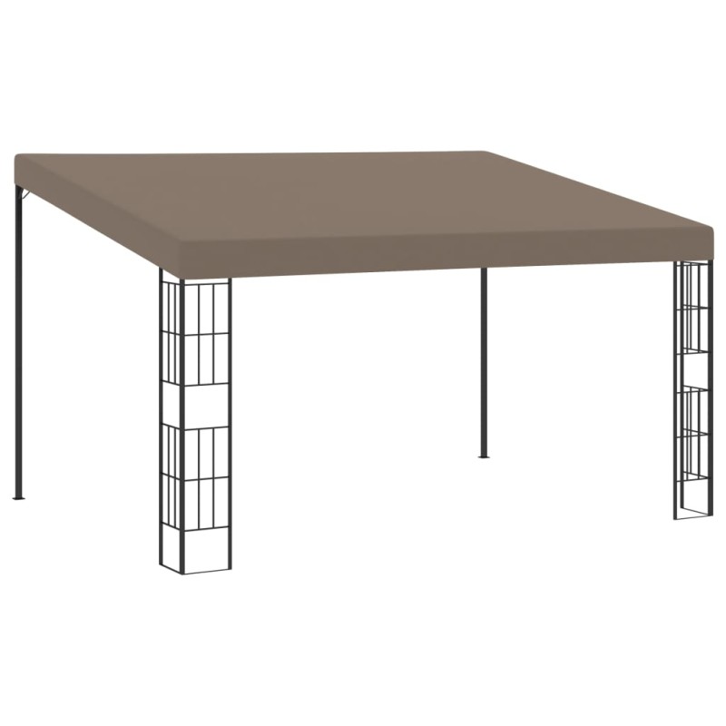 Gazebo de montagem na parede 4x3 m tecido cinzento-acastanhado-Toldos e gazebos-Home Retail