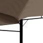 Gazebo toldo duplo extens. 3x3x2,75m 180g/m² cinza-acastanhado