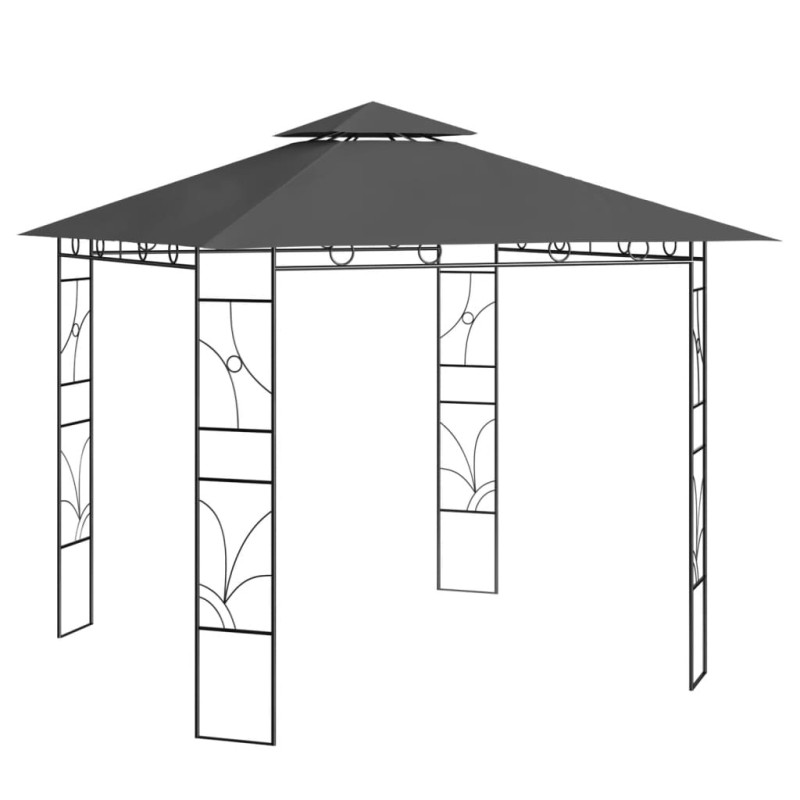 Gazebo 3x3x2,7 m 160 g/m² antracite-Toldos e gazebos-Home Retail