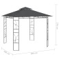 Gazebo 3x3x2,7 m 160 g/m² antracite