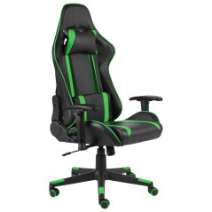 Cadeira de gaming giratória PVC verde