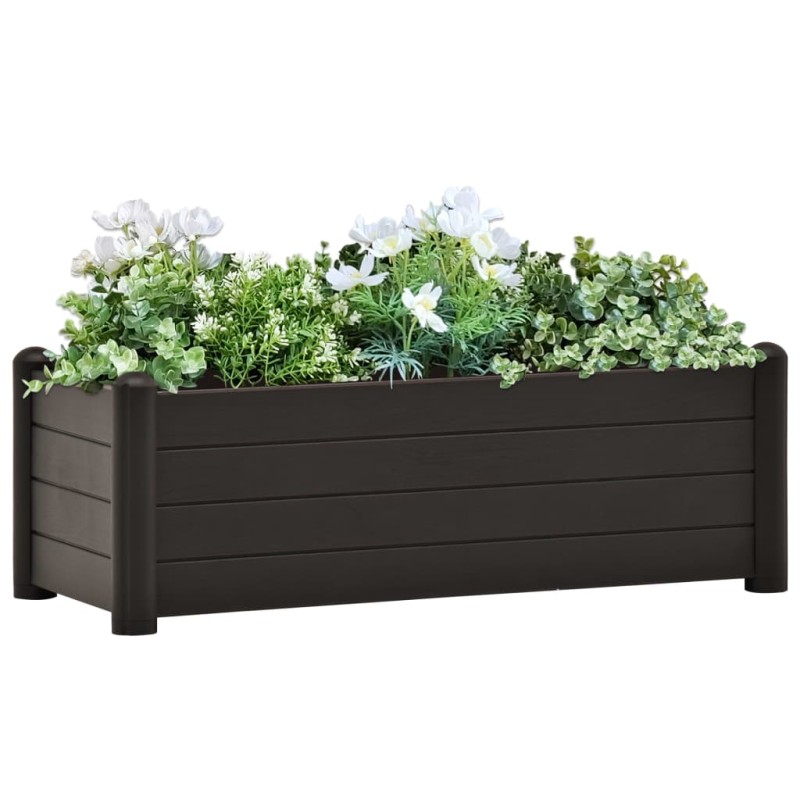 Canteiro elevado para jardim PP 100x43x35 cm antracite-Vasos e floreiras-Home Retail