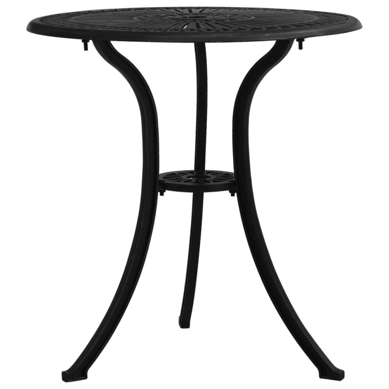 Mesa de jardim 62x62x65 cm alumínio fundido preto-Mesas de jardim-Home Retail