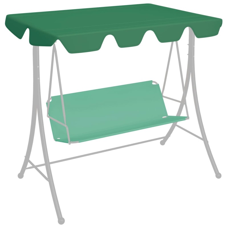 Toldo suplente baloiço jardim 188/168x145/110cm verde-Topos para toldos e gazebos-Home Retail