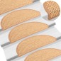 Tapetes escada adesivos aspeto sisal 15 pcs 56x17x3 cm laranja