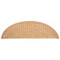 Tapetes escada adesivos aspeto sisal 15 pcs 56x17x3 cm laranja