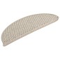 Tapetes escada adesivos aspeto sisal 15pcs 56x17x3 cinza-acast.