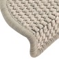 Tapetes escada adesivos aspeto sisal 15pcs 56x17x3 cinza-acast.