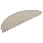 Tapetes escada adesivos aspeto sisal 15pcs 65x21x4 cinza-acast.