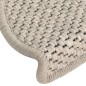 Tapetes escada adesivos aspeto sisal 15pcs 65x21x4 cinza-acast.