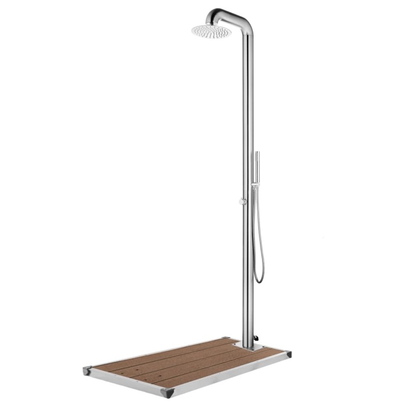 Chuveiro de jardim c/ base castanha 230 cm aço inoxidável-Acessórios para piscinas e spa-Home Retail