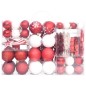 108 pcs conjunto de enfeites de Natal vermelho e branco