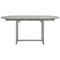 Mesa de jantar p/ jardim (120-170)x80x75 cm acácia maciça