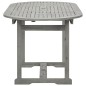 Mesa de jantar p/ jardim (120-170)x80x75 cm acácia maciça