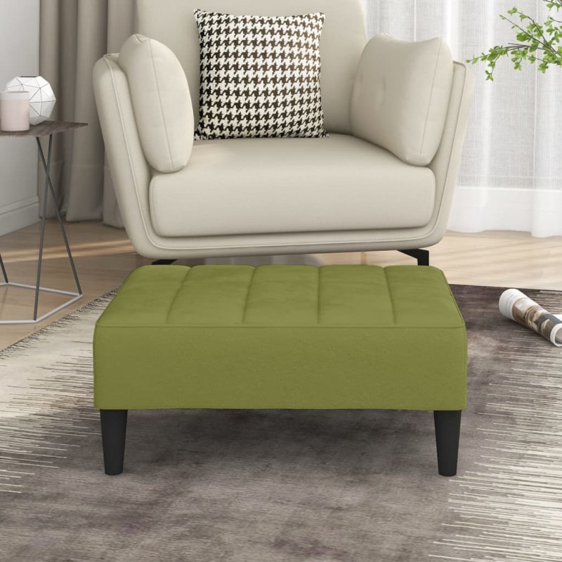 Apoio de pés 78x56x32 cm veludo verde-claro-Pufes-Home Retail