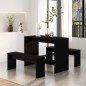 3 pcs conjunto de jantar contraplacado preto