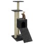 Árvore p/ gatos c/ postes arranhadores sisal 92 cm cinza-escuro