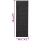 Tapete sisal natural 66x200 cm preto