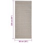 Tapete sisal natural 66x150 cm cor areia