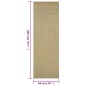 Tapete sisal natural 66x200 cm verde