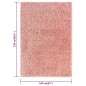 Tapete shaggy de pelo alto com 50 mm 160x230 cm rosa