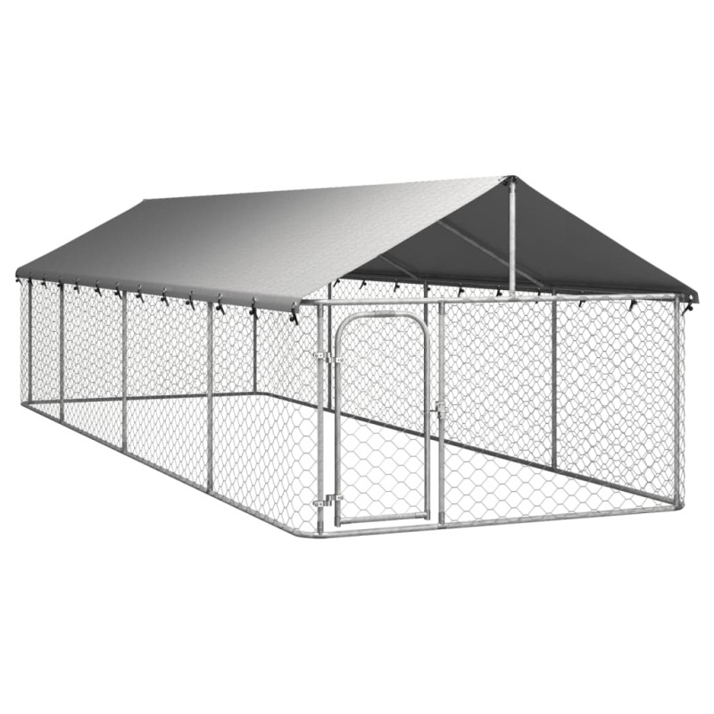 Canil de exterior com telhado 600x200x150 cm-Canis-Home Retail