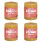 Bolsius Velas rústicas cilíndricas Shine 4 pcs 80x68 mm amarelo mel