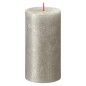 Bolsius Velas rústicas cilíndricas Shimmer 4 pcs 130x68 mm champanhe