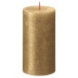 Bolsius Velas rústicas cilíndricas Shimmer 4 pcs 130x68 mm dourado