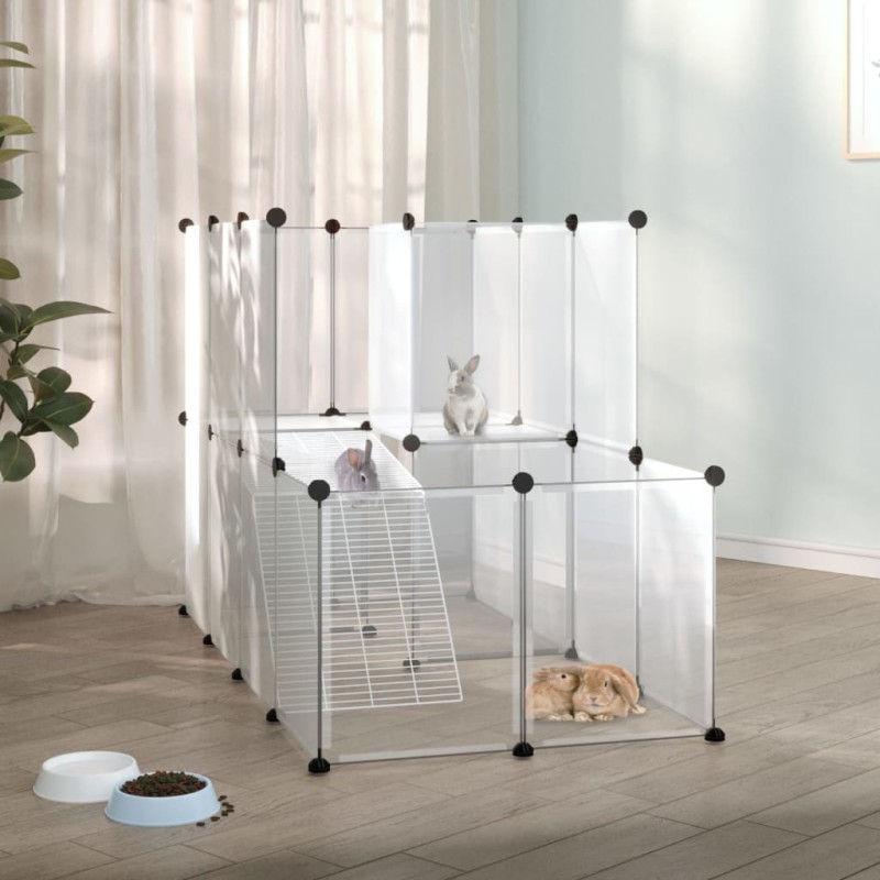 Gaiola p/ animais pequenos 142x74x93 cm PP e aço transparente-Casotas e gaiolas para animais pequenos-Home Retail