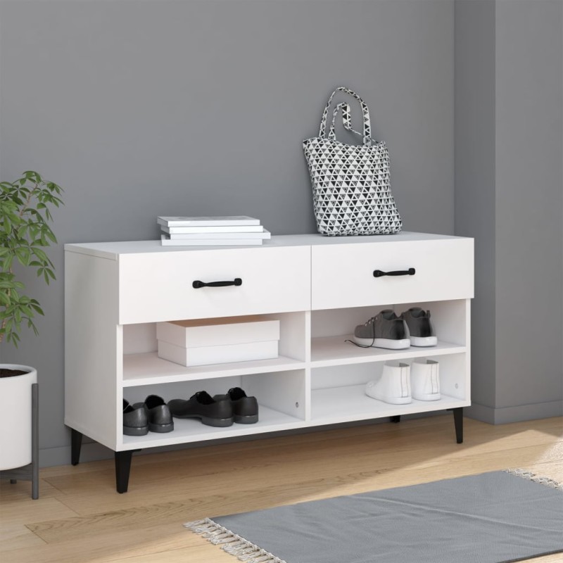 Sapateira 102x35x55 cm derivados de madeira branco-Sapateiras e organizadores-Home Retail