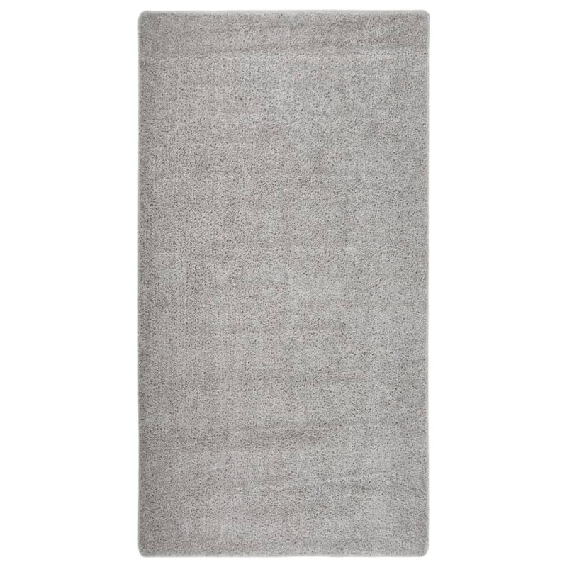 Tapete shaggy 80x150 cm antiderrapante cinzento-claro-Tapetes-Home Retail