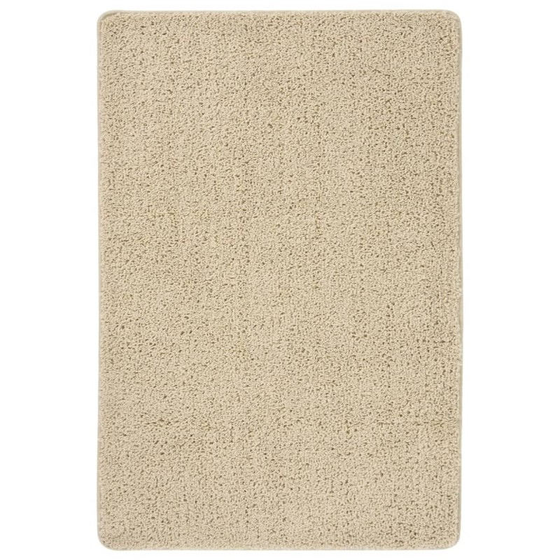 Tapete shaggy 140x200 cm antiderrapante cor creme-Tapetes-Home Retail