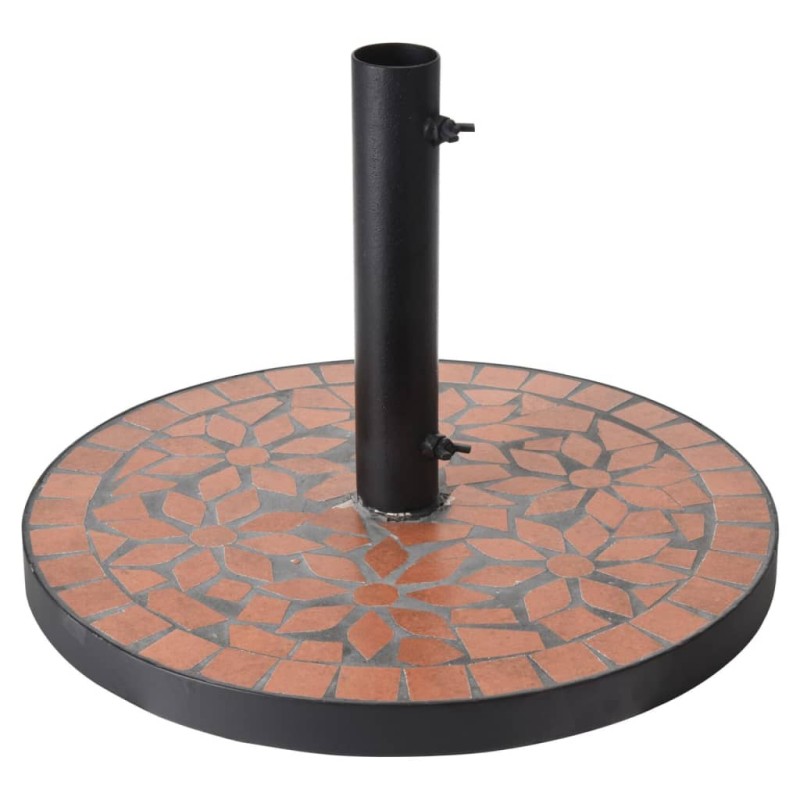 ProGarden Base p/ guarda-sol design Terra Mosaic preto e laranja-Suportes para guarda-sóis-Home Retail