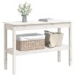 Mesa consola 110x40x75 cm pinho maciço branco