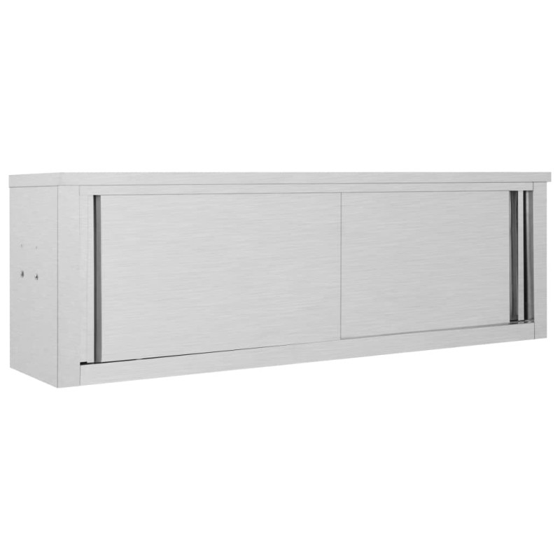 Móvel parede cozinha portas correr 150x40x50 cm aço inoxidável-Armazenamento de alimentos-Home Retail