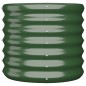 Vaso/floreira de jardim aço revestido a pó 40x40x36 cm verde