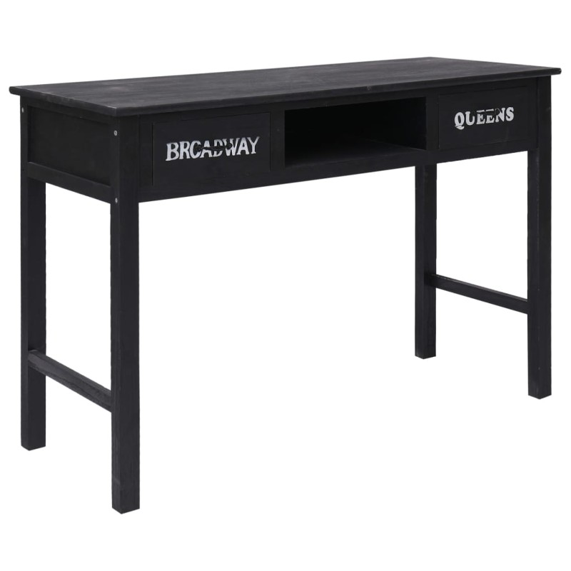 Mesa consola 110x45x76 cm madeira preto-Mesas de apoio-Home Retail