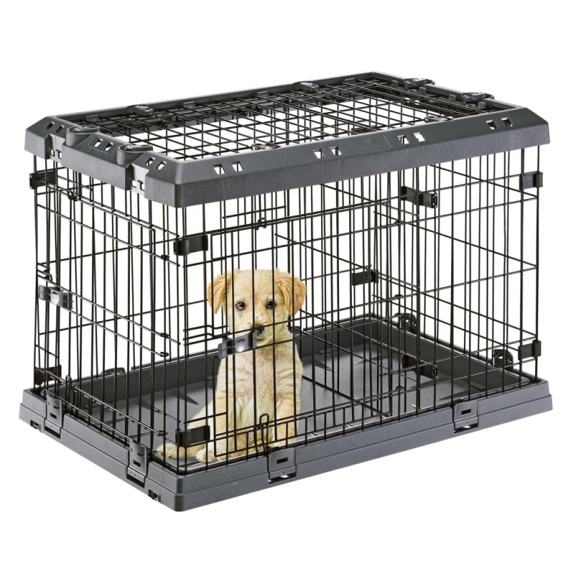 Ferplast Jaula para cães Superior 75 77x51x55 cm preto-Transportadoras e malas para animais-Home Retail