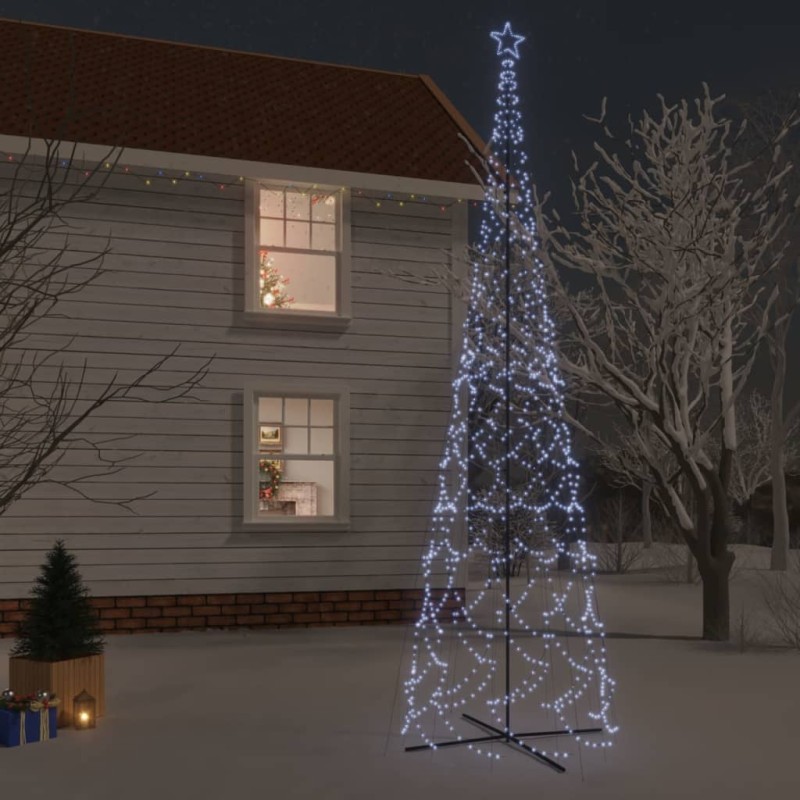 Árvore de Natal em cone 3000 luzes LED 230x800 cm branco frio-Árvores de Natal-Home Retail