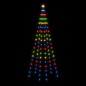 Árvore de Natal mastro de bandeira 108 LEDs 180 cm colorido