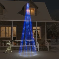 Árvore de Natal mastro de bandeira 732 LEDs 500 cm azul