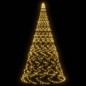 Árvore de Natal mastro de bandeira 1400LEDs 500cm branco quente