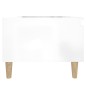 Mesas de apoio 2 pcs 50x46x35cm deriv. madeira branco brilhante