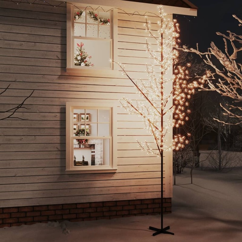 Cerejeira com 672 luzes LEDs 400 cm branco quente-Árvores de Natal-Home Retail