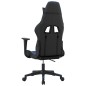 Cadeira gaming de massagens couro artificial preto e azul