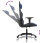 Cadeira gaming de massagens couro artificial preto e azul