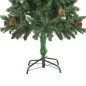 Árvore de Natal artificial com pinhas e brilho branco 150 cm