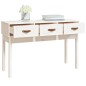 Mesa consola 114x40x75 cm pinho maciço branco